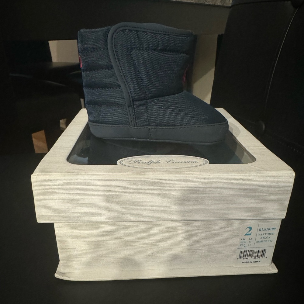 Ralph Lauren polo infant booties size 2C